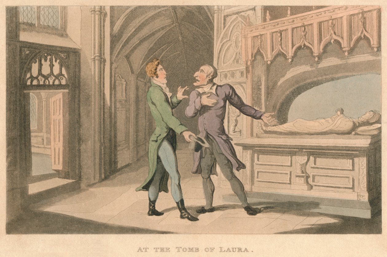 Ved Lauras grav, 1821 af Thomas Rowlandson