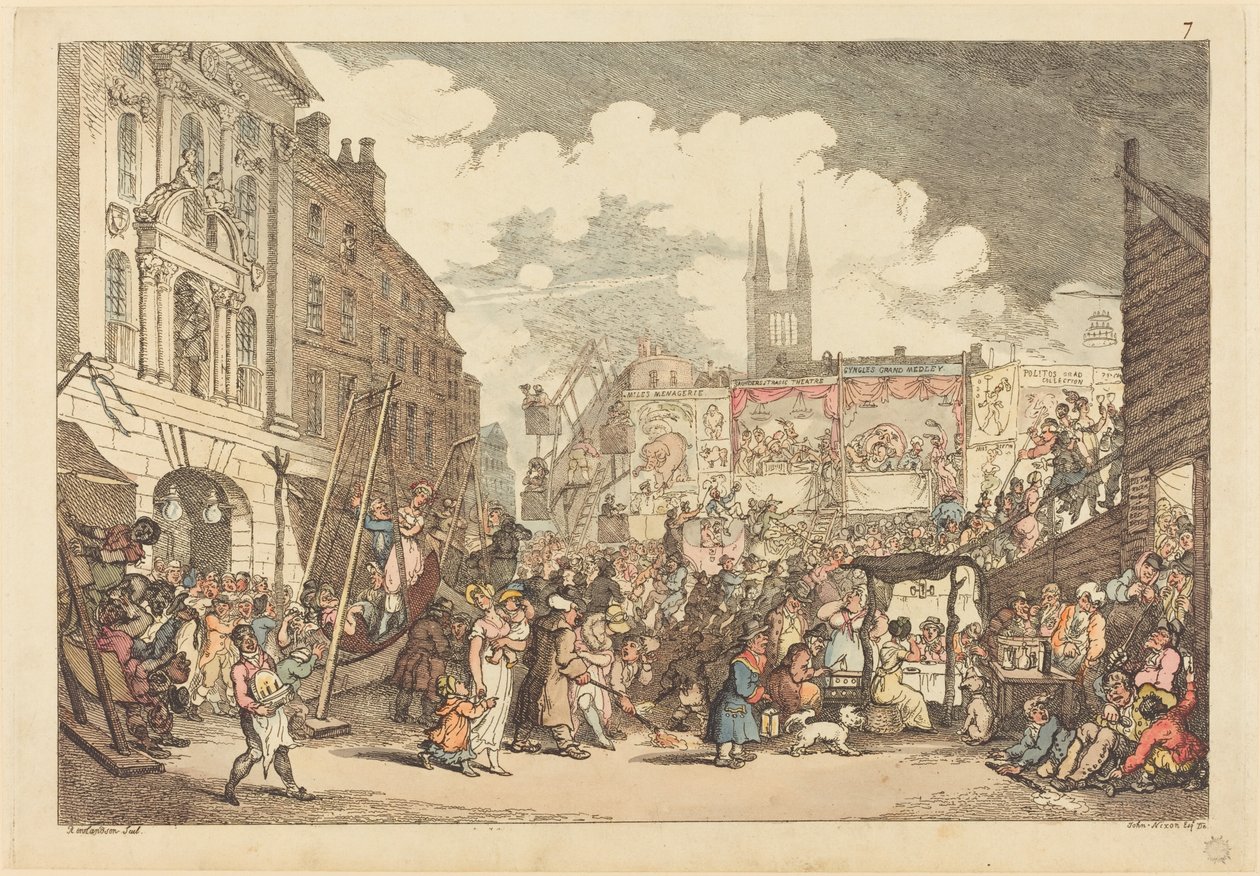 Bartholomew Fair af Thomas Rowlandson