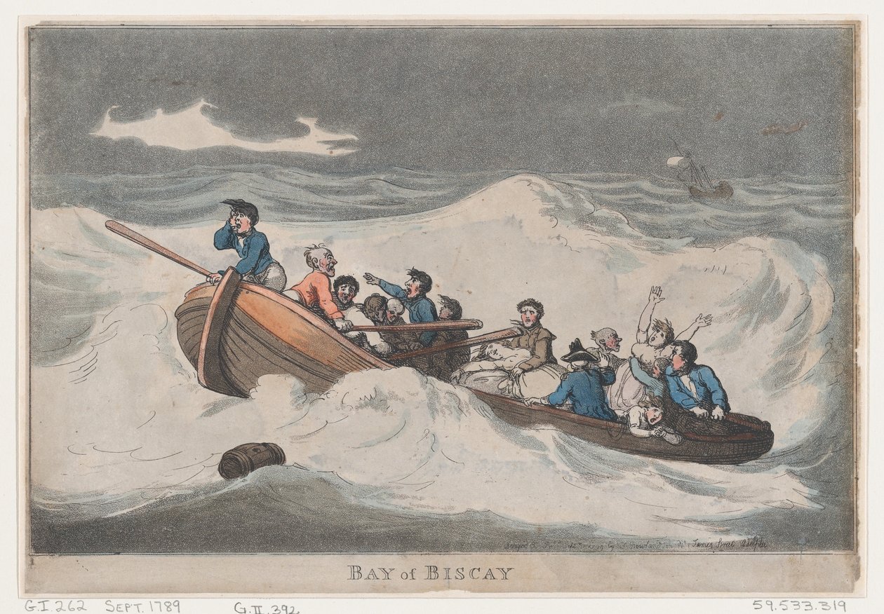 Biscayabugten, september 1789, september 1789. af Thomas Rowlandson