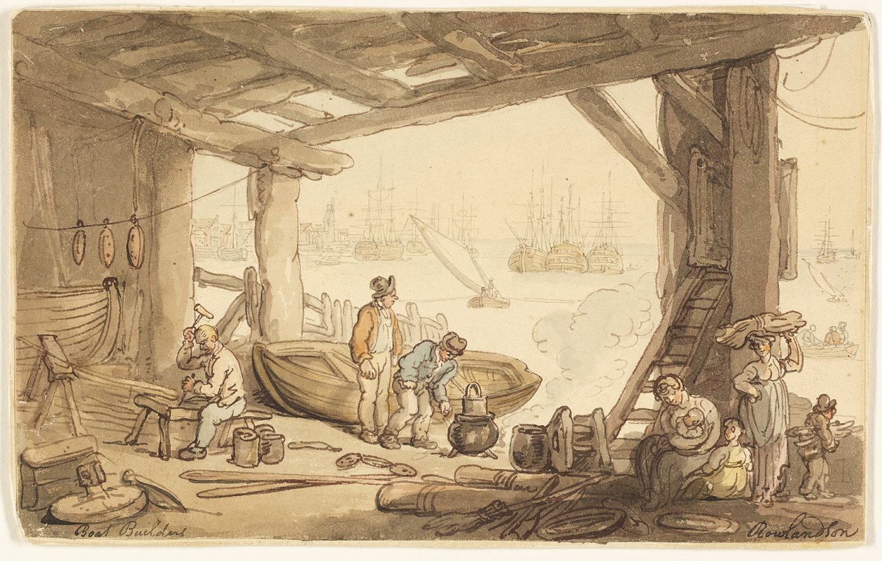 Bådebyggere af Thomas Rowlandson