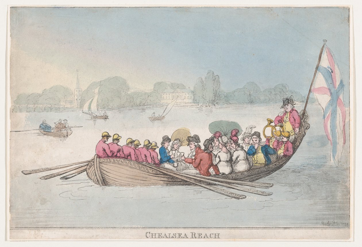 Chelsea Reach, 1799., 1799. af Thomas Rowlandson
