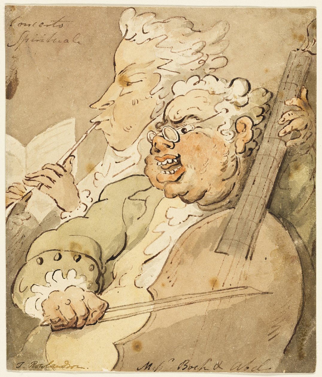 Concerto Spirituale [med] Budbringerne Boch og Abel af Thomas Rowlandson