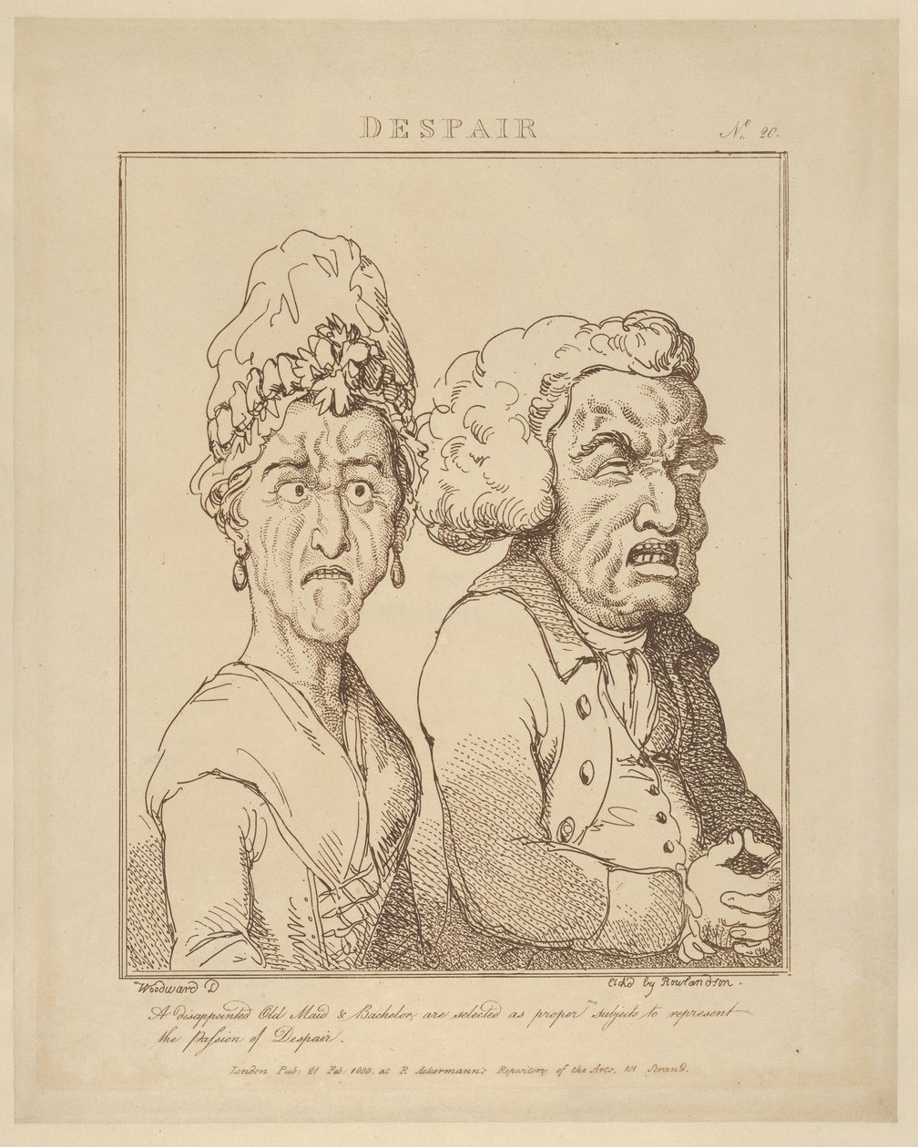 Fortvivlelse, 21. februar 1800., 21. februar 1800. af Thomas Rowlandson