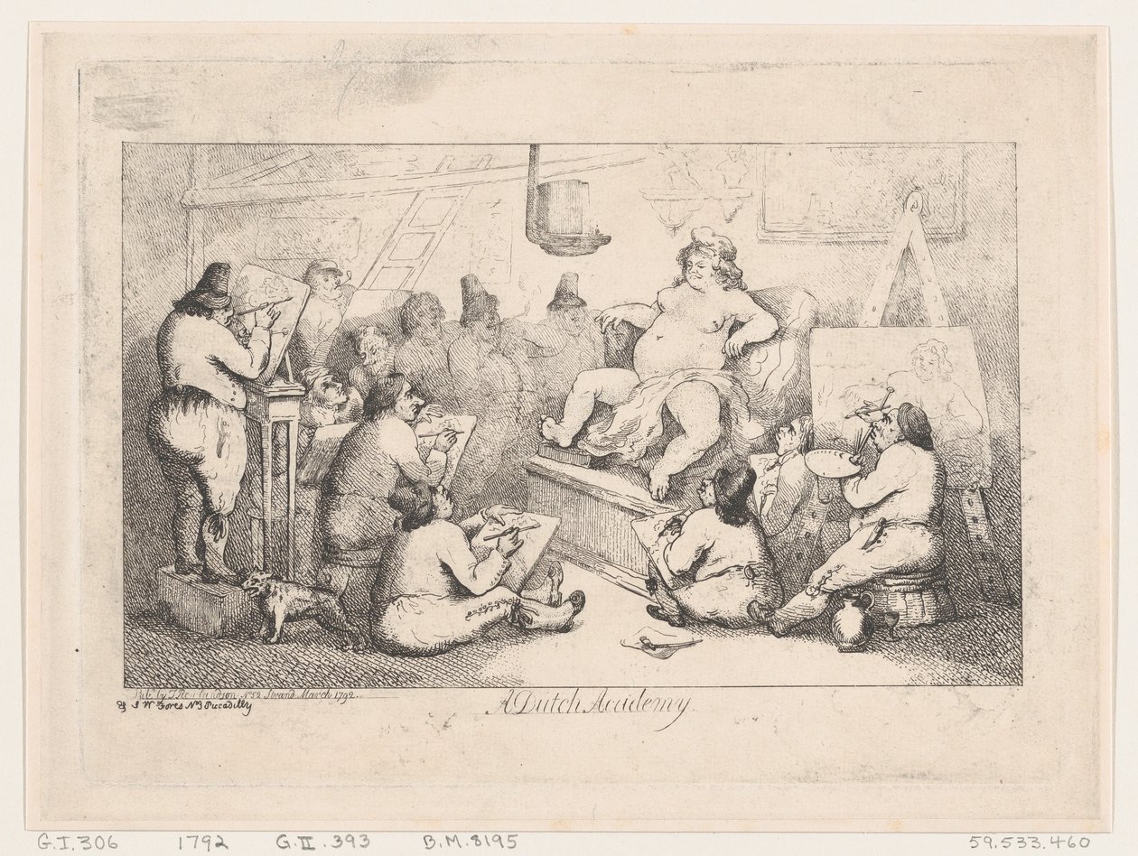 Det hollandske Akademi, marts 1792, marts 1792. af Thomas Rowlandson