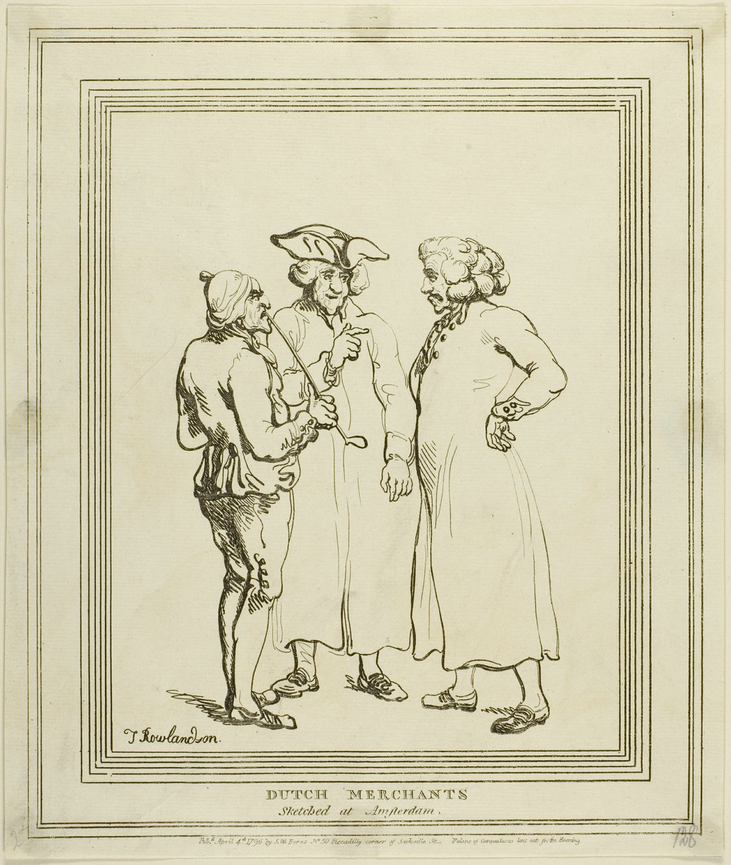 Hollandske Købmænd skitseret i Amsterdam af Thomas Rowlandson