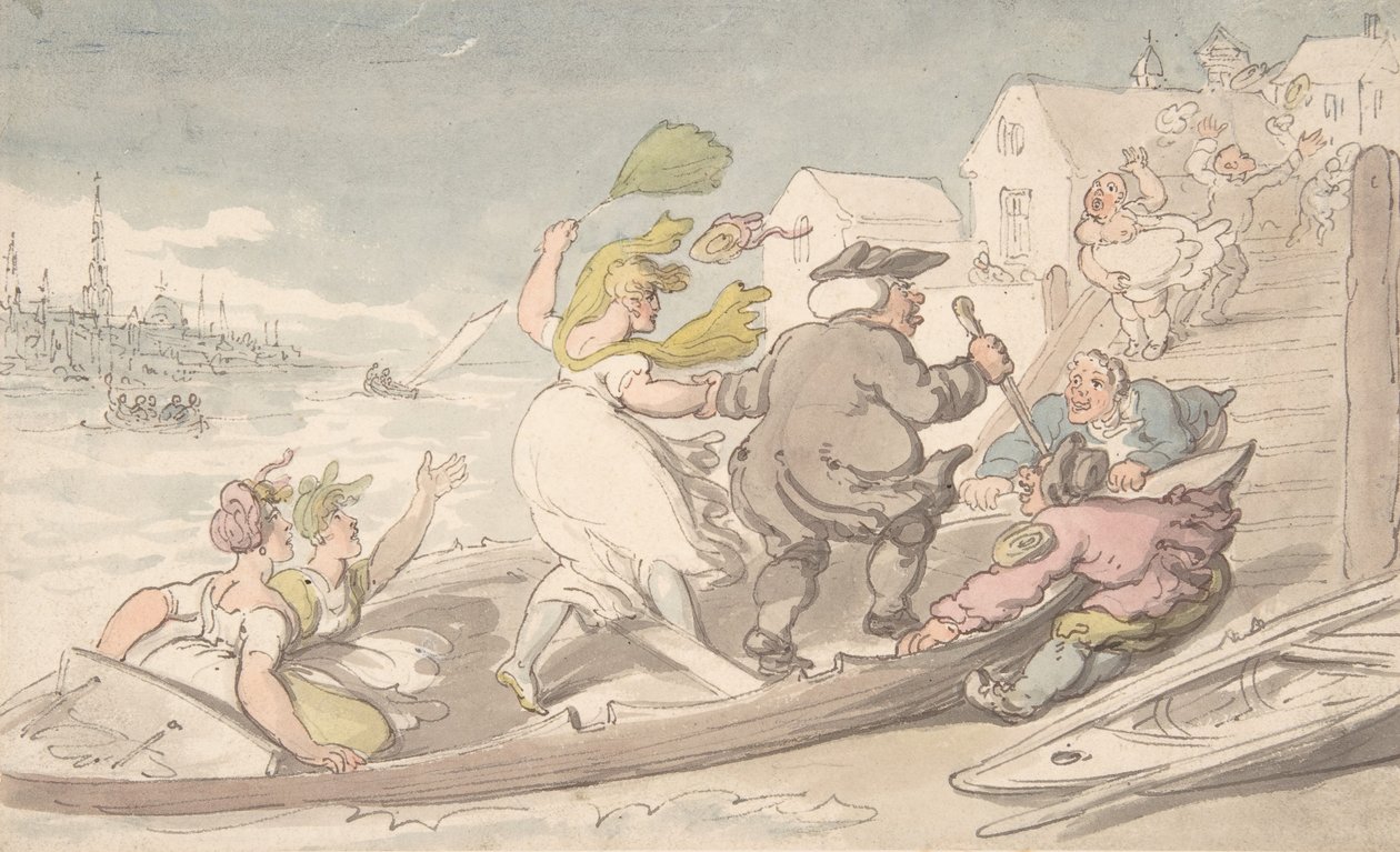 østlige vinde, ca. 1810. af Thomas Rowlandson.