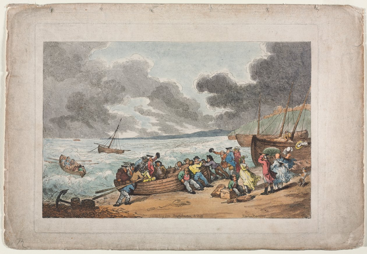 På vej fra Brighthelmstone til Dieppe af Thomas Rowlandson