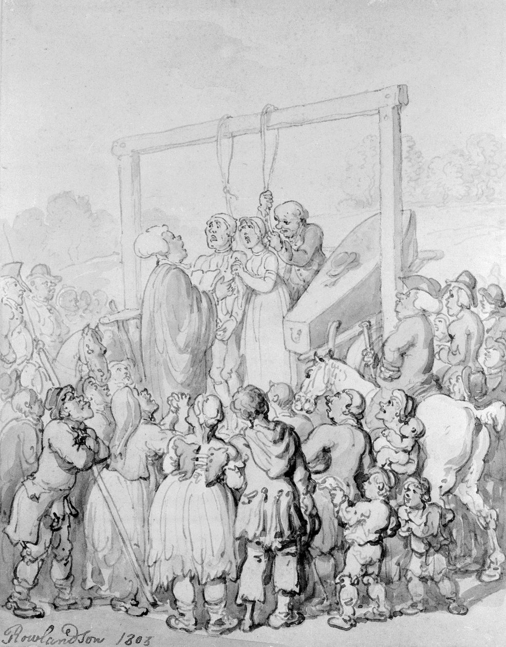 Henrettelse i Tyburn, 1803 af Thomas Rowlandson