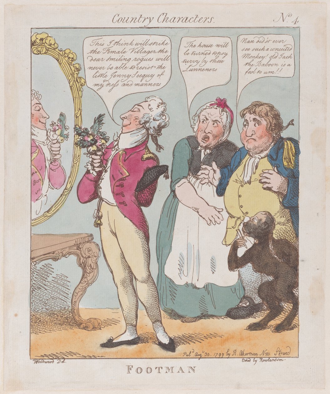 Footman, 30. august 1799., 30. august 1799. af Thomas Rowlandson