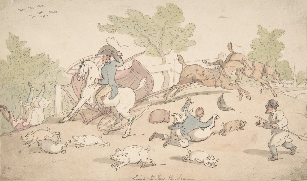 Går til Ivy Bridge, 1780-1827. af Thomas Rowlandson