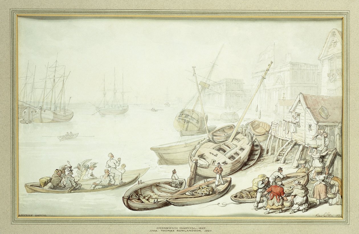 Greenwich Hospital, 1822 af Thomas Rowlandson