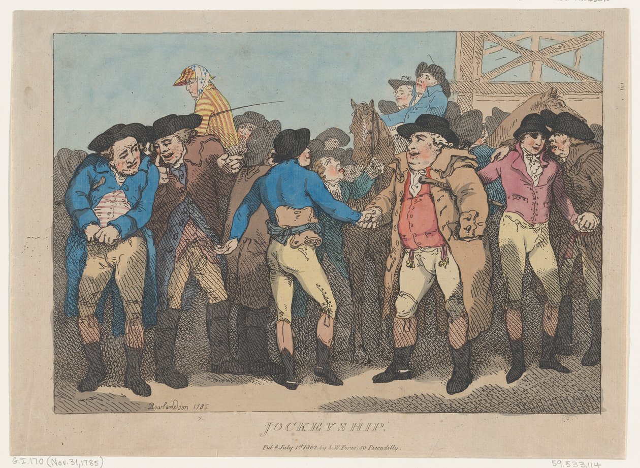 Jockeyship, 1. juli 1802., 1. juli 1802. af Thomas Rowlandson