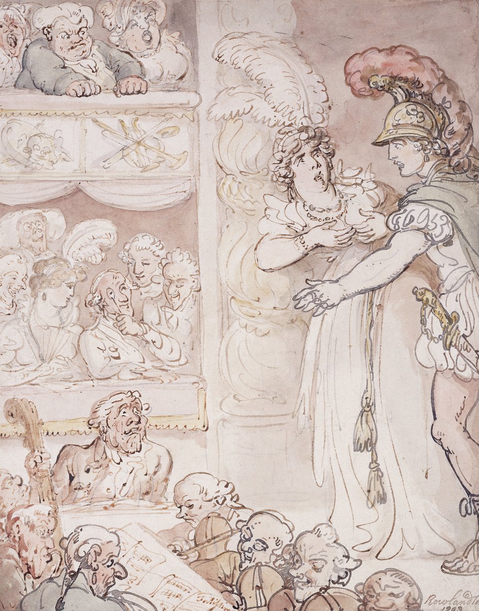John Bull ved Operaen, 1803 af Thomas Rowlandson