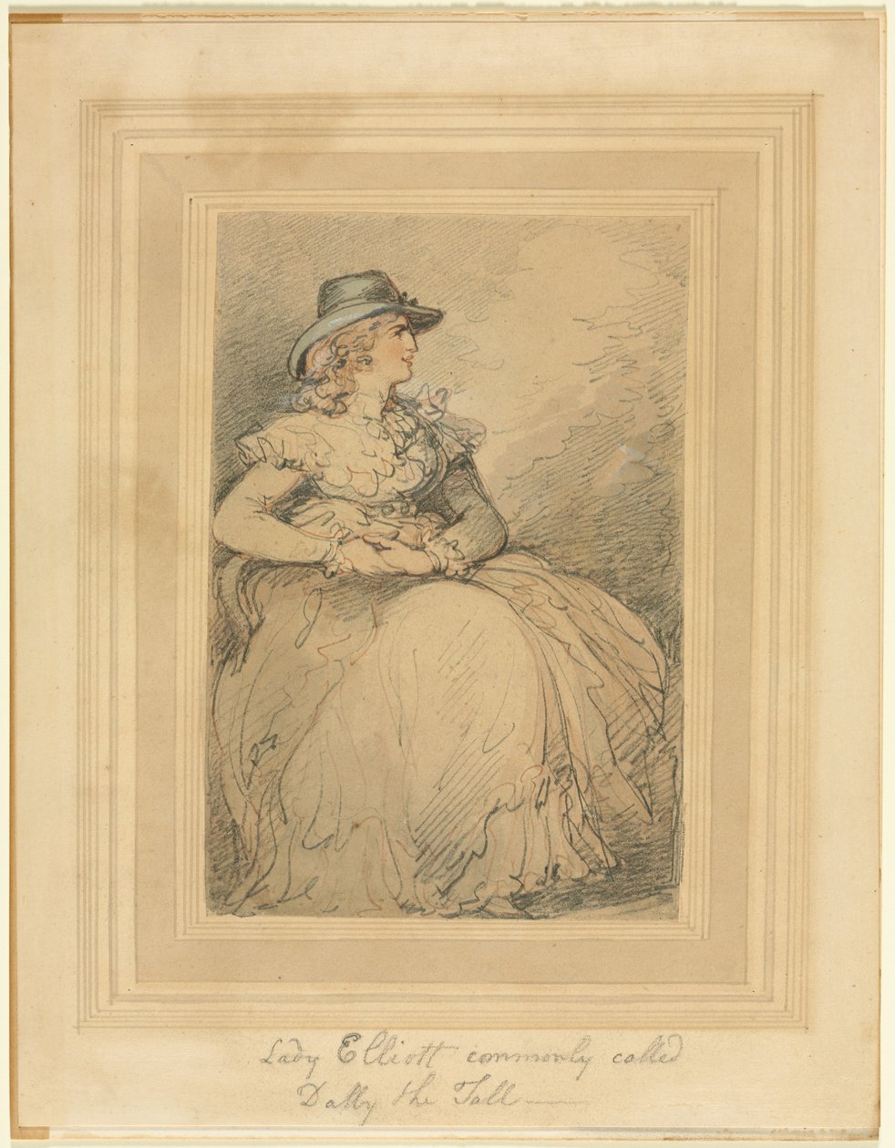 Lady Elliot, ofte kaldet Dolly den høje af Thomas Rowlandson