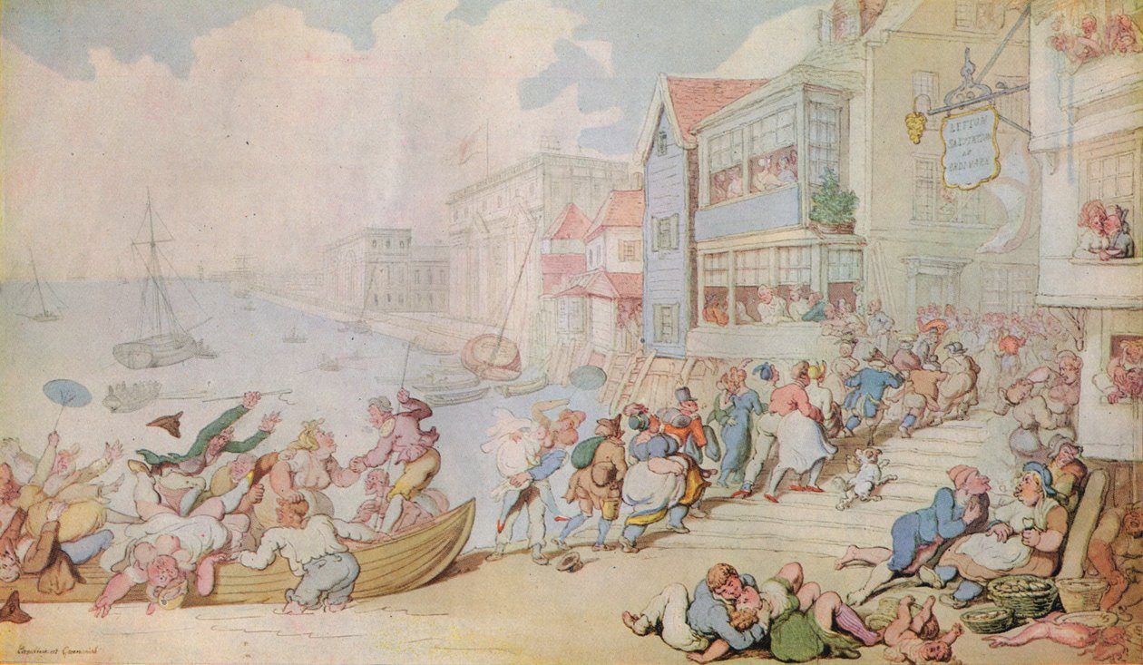 Lander i Greenwich, c1780 af Thomas Rowlandson