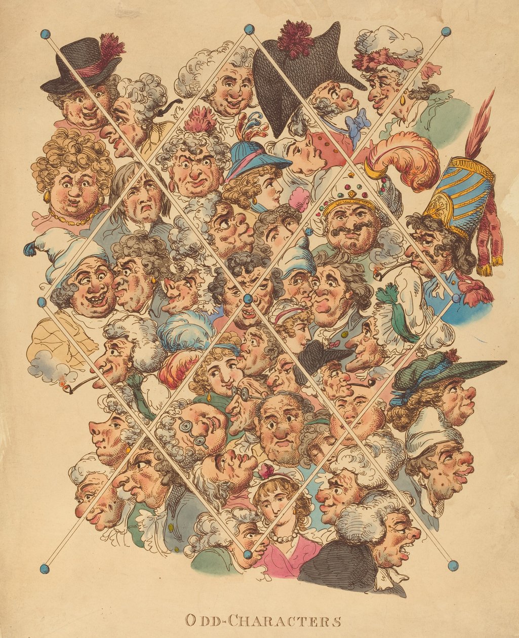 Ulige tegn, udgivet 1801. af Thomas Rowlandson