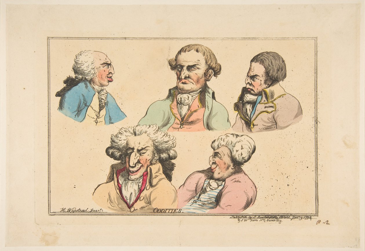 Oddities, januar 1794. af Thomas Rowlandson