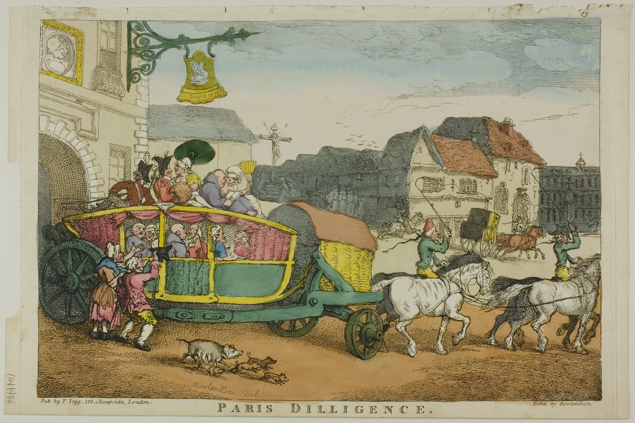 Paris Diligence af Thomas Rowlandson