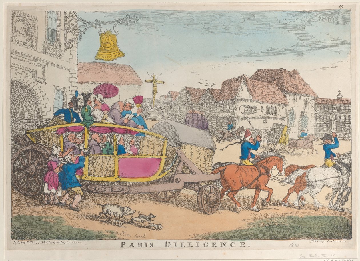 Paris Diligence, 1810., 1810. af Thomas Rowlandson