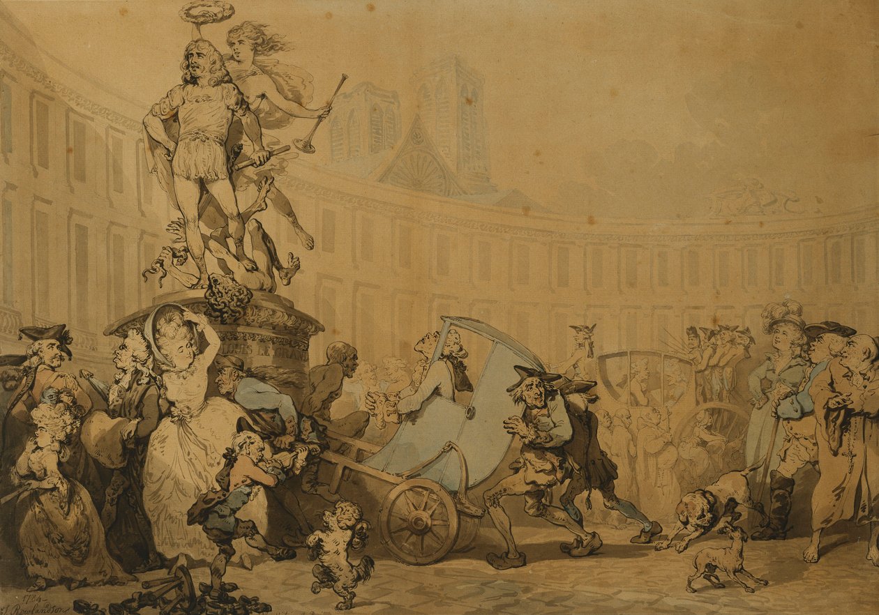 Sejrspladsen i Paris, 1784 af Thomas Rowlandson