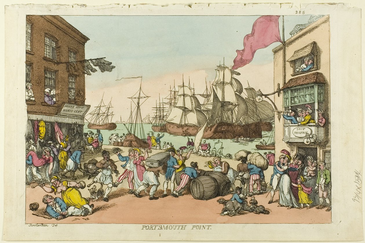 Portsmouth Point af Thomas Rowlandson