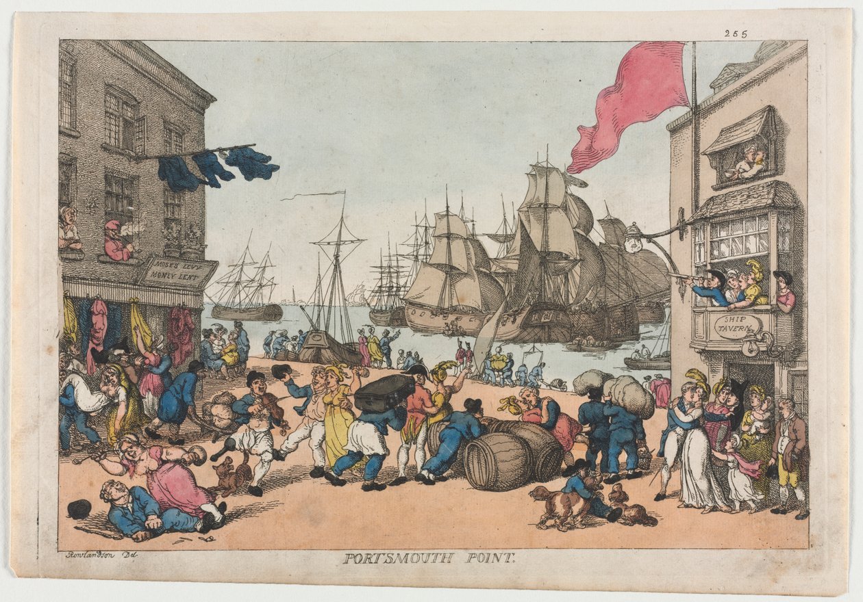 Portsmouth Point af Thomas Rowlandson