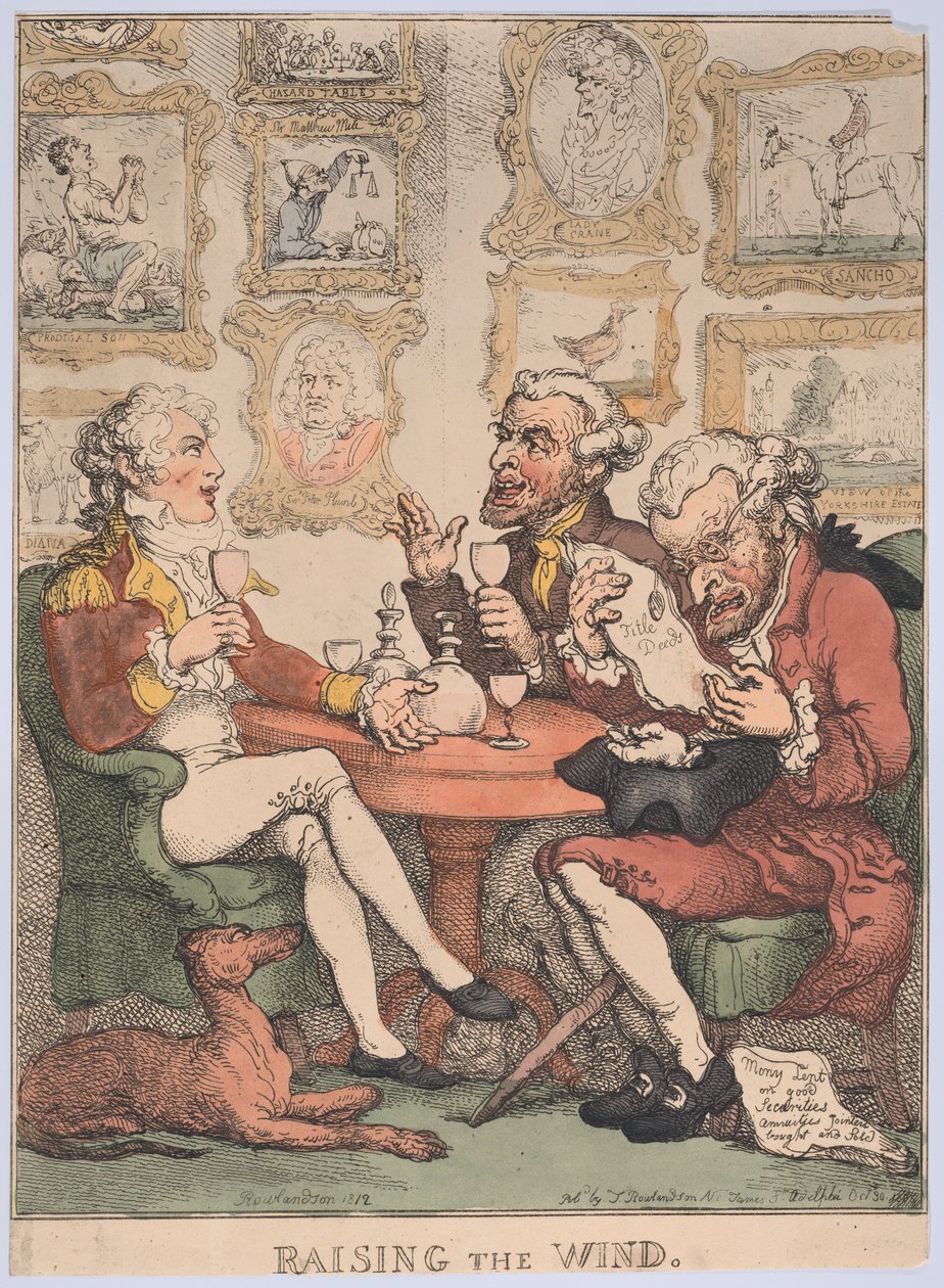 Raising the Wind, 1805-12., 1805-12. af Thomas Rowlandson