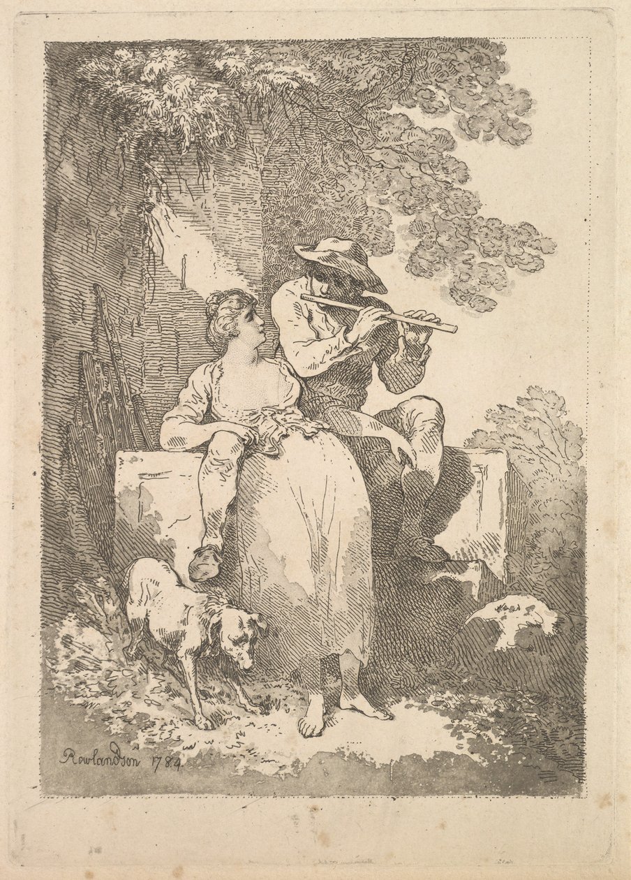 Hvile fra Labor på solrige dage, 1784-87. af Thomas Rowlandson