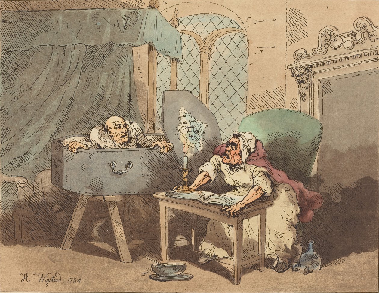 Opstandelse eller den skræmte sygeplejerske, 1784. af Thomas Rowlandson