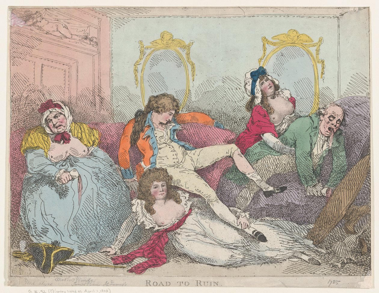 Vejen til ruin, 1785., 1785. af Thomas Rowlandson