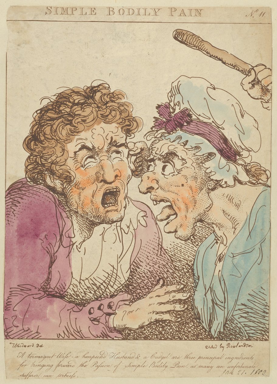 Simpel kropslig smerte, 1800., 1800. af Thomas Rowlandson