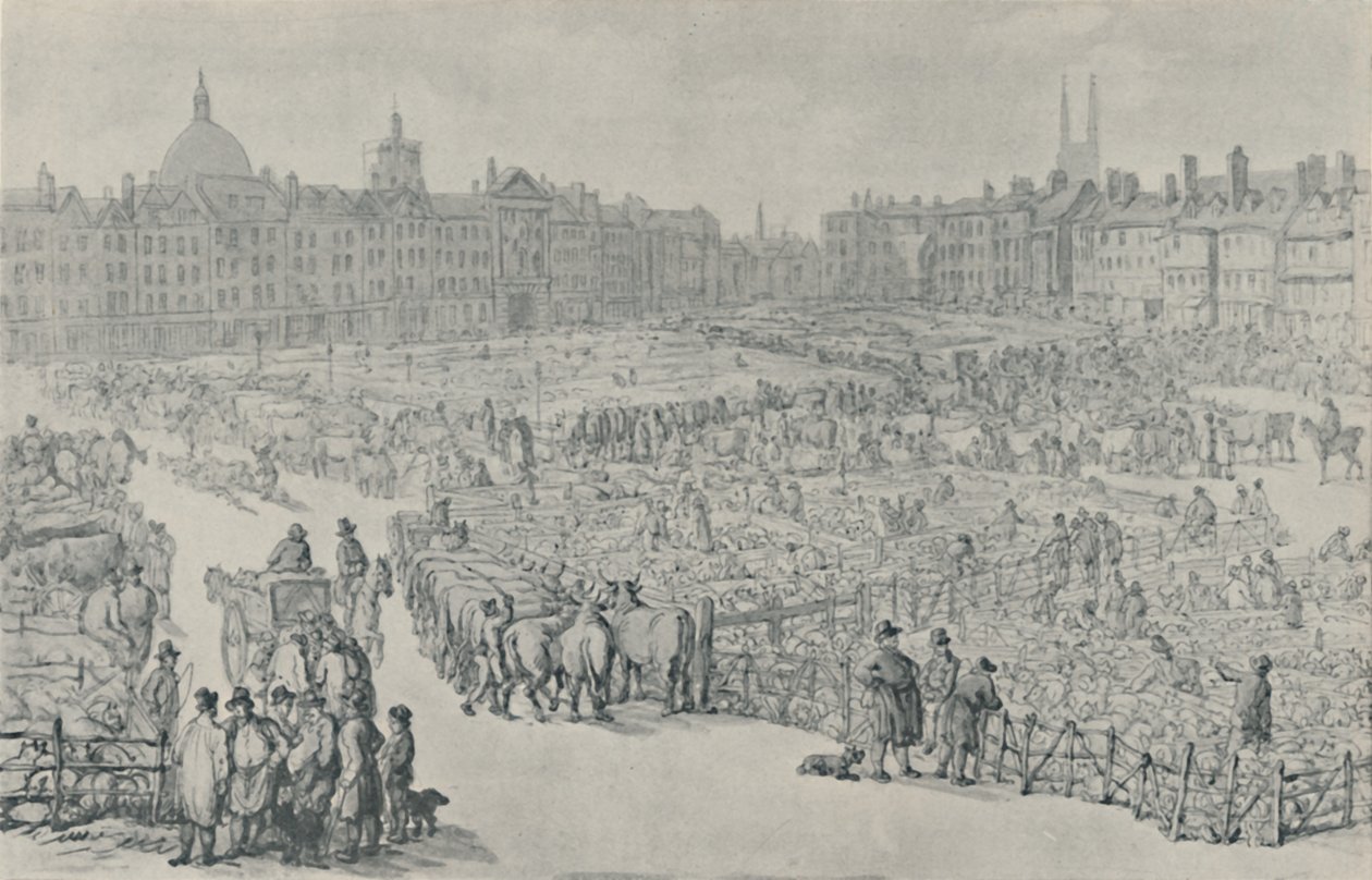 Smithfield Market, 1810, 1920 af Thomas Rowlandson