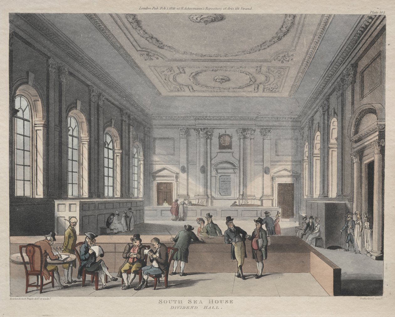 Sydhavshuset, Udbyttesalen af Thomas Rowlandson