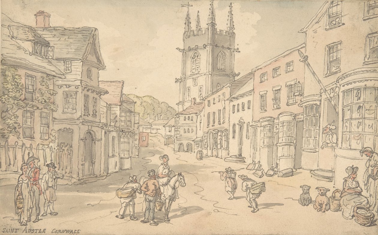 St. Austell, Cornwall, 1780-1827. af Thomas Rowlandson