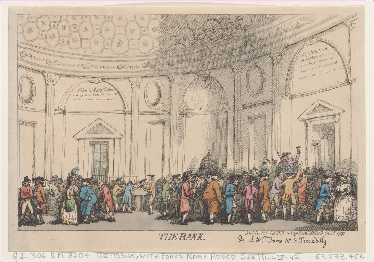 Banken, januar 1792., januar 1792. af Thomas Rowlandson