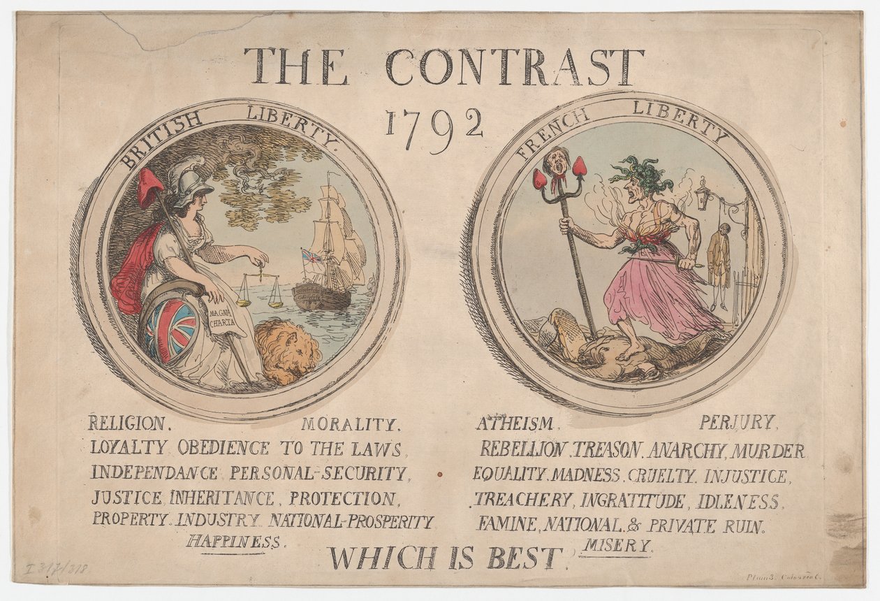 Kontrasten, december 1792, december 1792. af Thomas Rowlandson