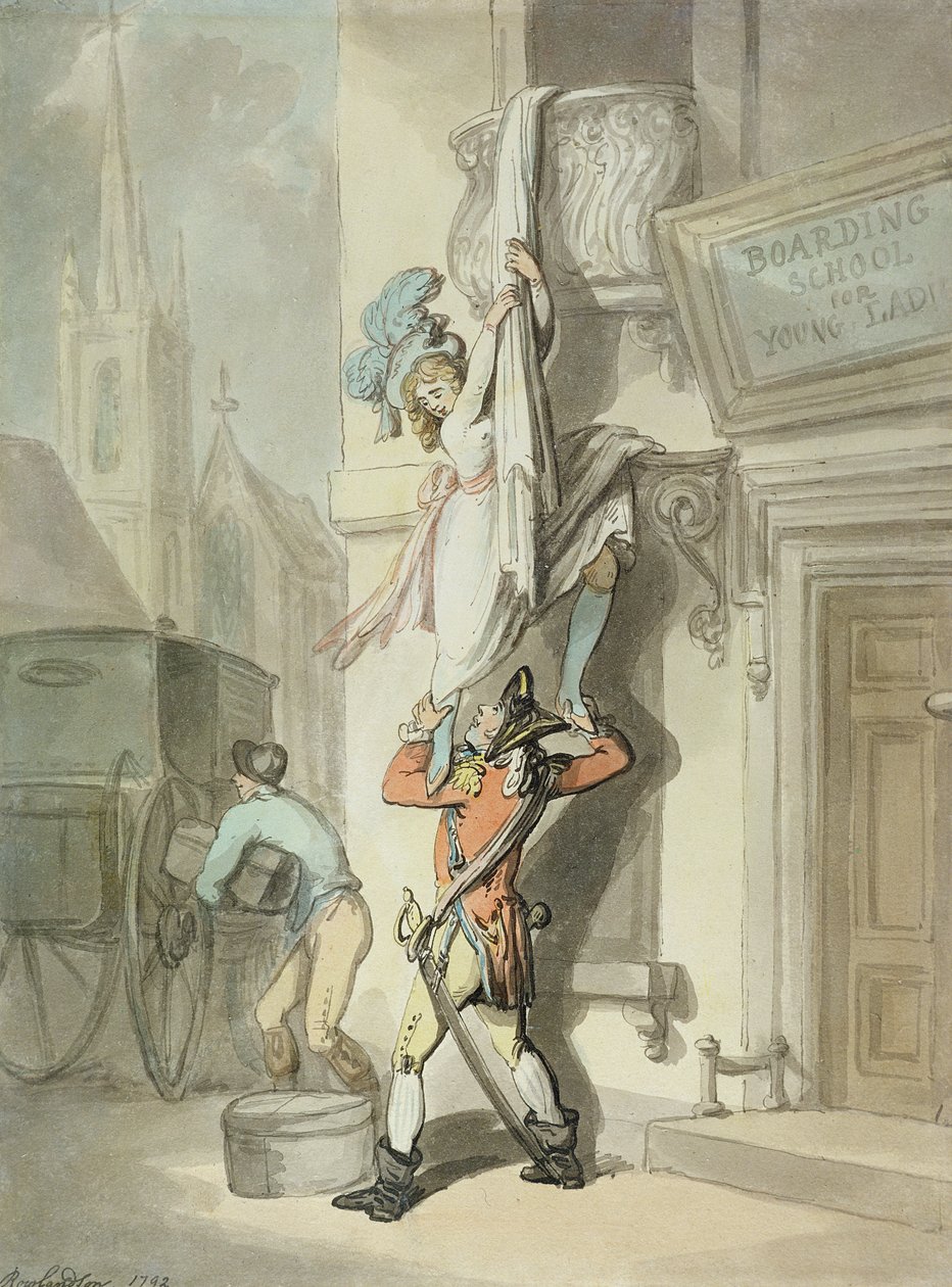 Elopementet af Thomas Rowlandson