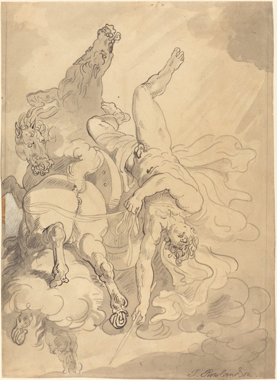 Phaetons fald af Thomas Rowlandson