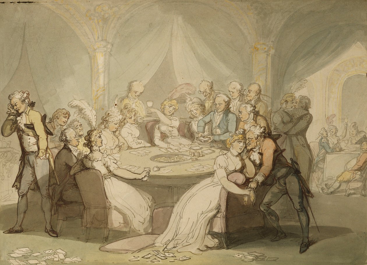 Spillebordet, af Thomas Rowlandson