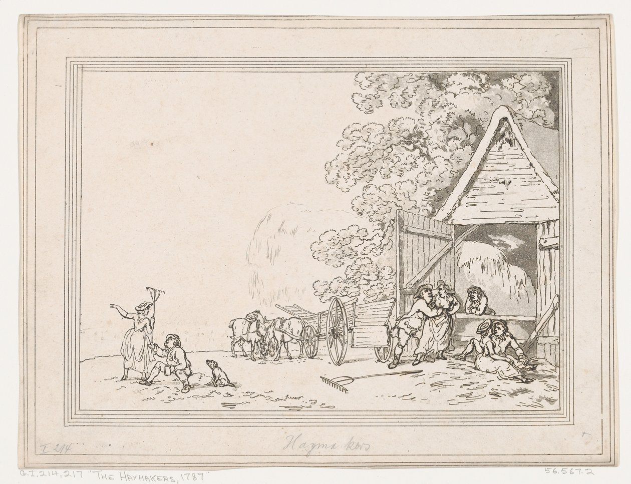 Hømagerne, 1787., 1787. af Thomas Rowlandson