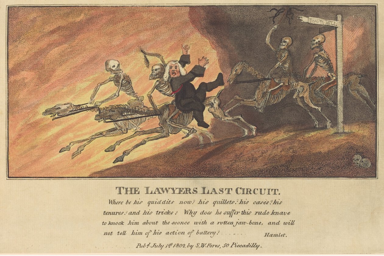 The Lawyers Last Circuit, udgivet 1802. af Thomas Rowlandson