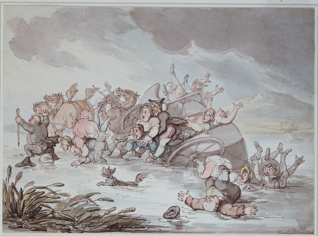 Ulykken, 1806 af Thomas Rowlandson