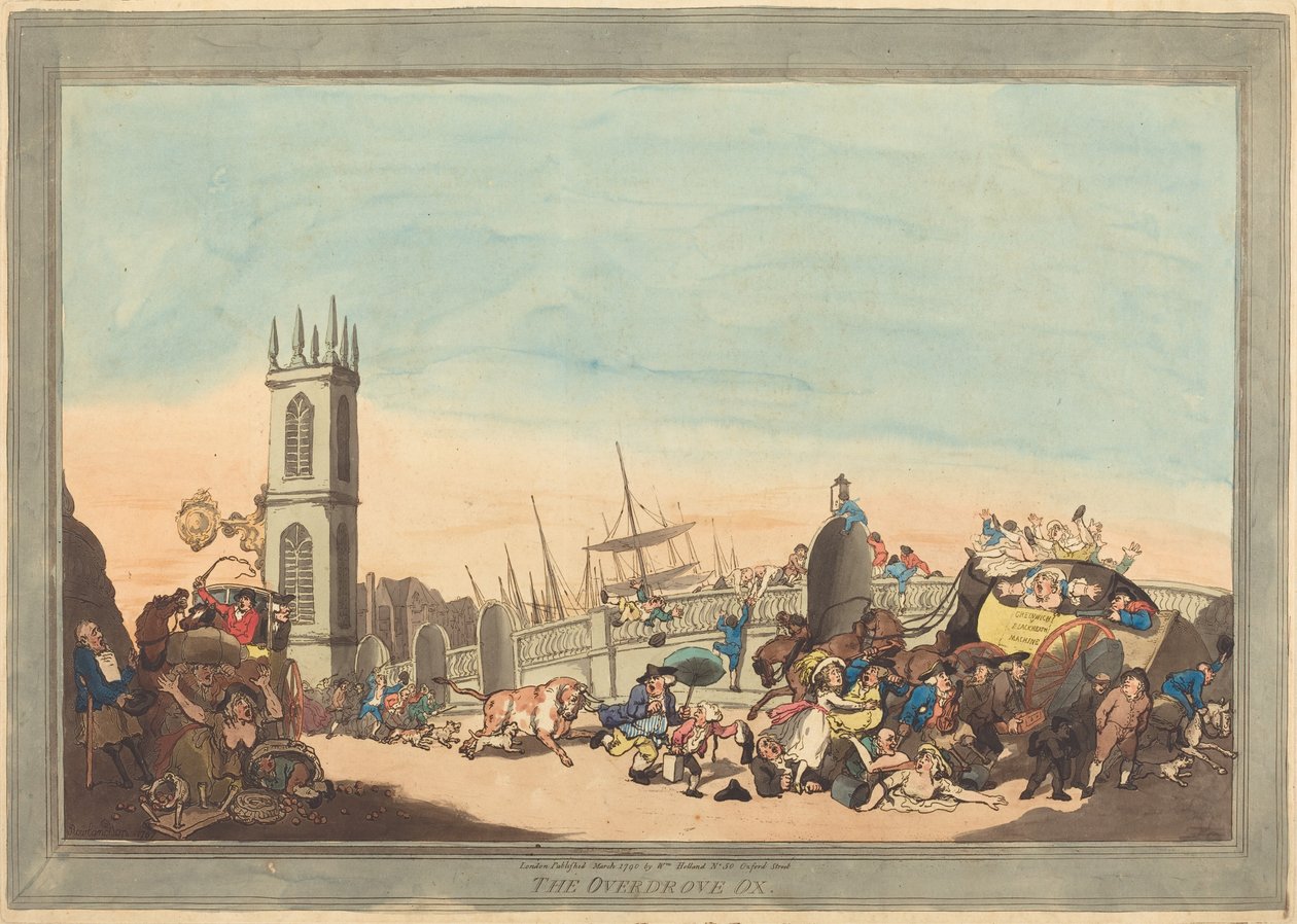 Den overdrevne okse, 1787. af Thomas Rowlandson