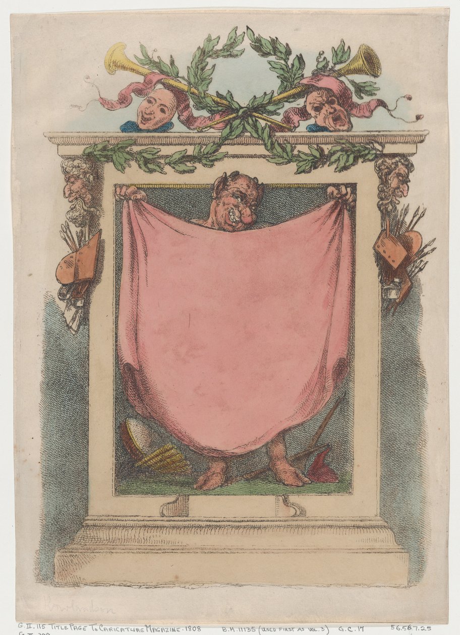 Titelblad, Rowlandsons Caricature Magazine, 1808., 1808. af Thomas Rowlandson