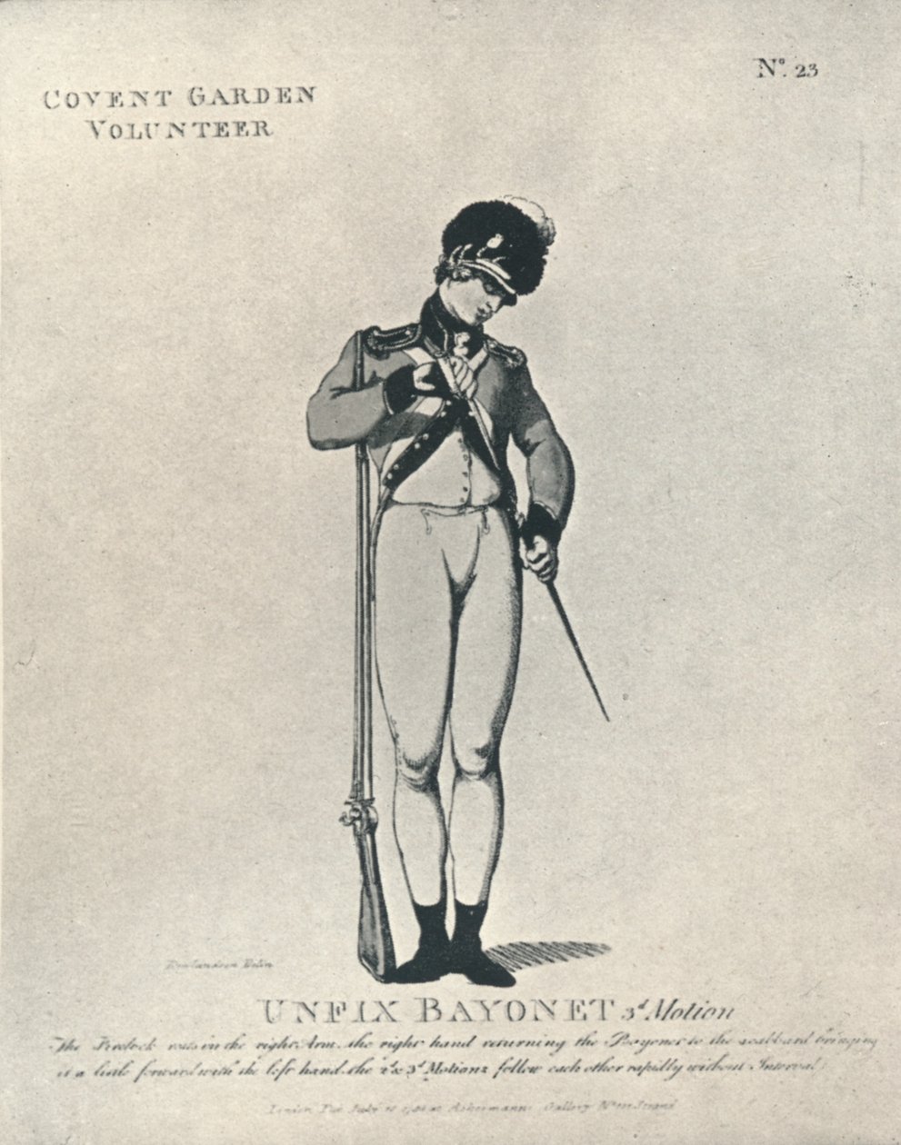 Unfix Bajonet 3rd Motion, 1798 1909 af Thomas Rowlandson