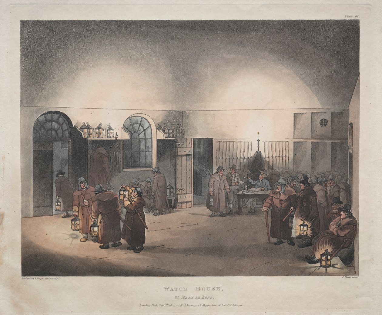 Watch House, St. Mary Le Boue, 1809. af Thomas Rowlandson