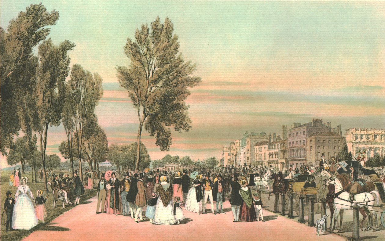 Hyde Park nær Grosvenor Gate. af Thomas Shotter Boys