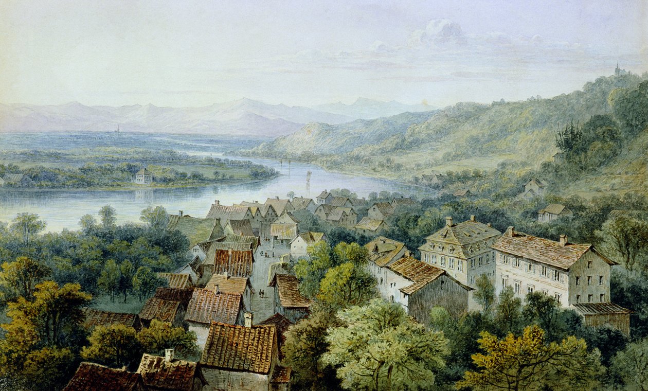 Udsigt over Karlsruhe af Thomas Sidney Cooper