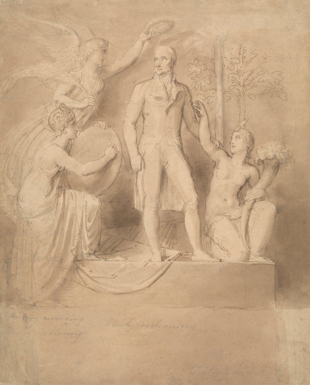 En undersøgelse til Wellington-monumentet af Thomas Stothard