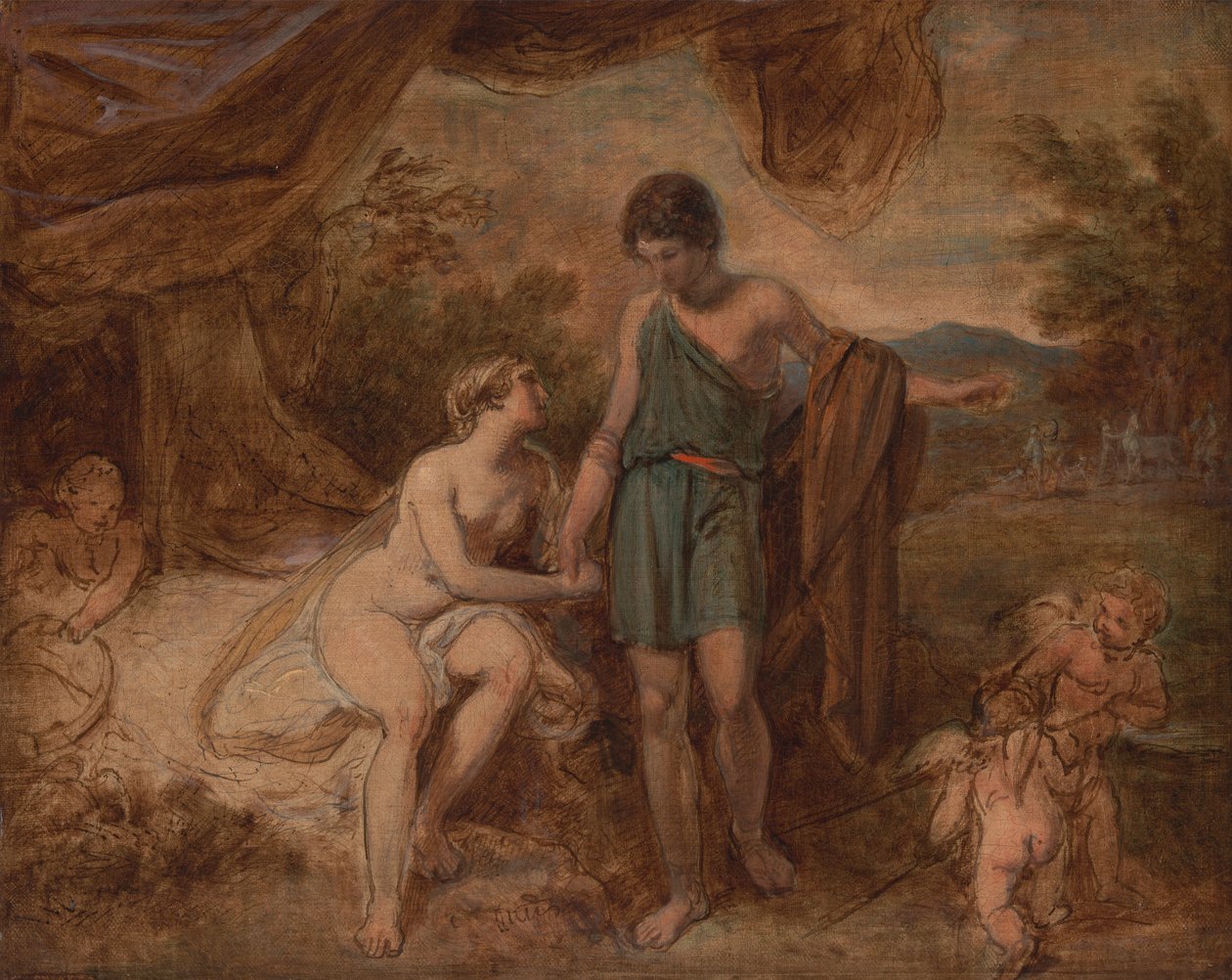 En uafsluttet undersøgelse af Venus og Adonis af Thomas Stothard